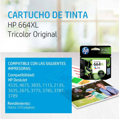 Cartuchos de tinta HP Original 664XL Ink