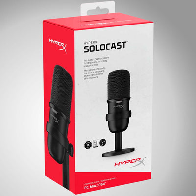 Micrófono Gamer HyperX SoloCast Condensador Cardioide para Contenido