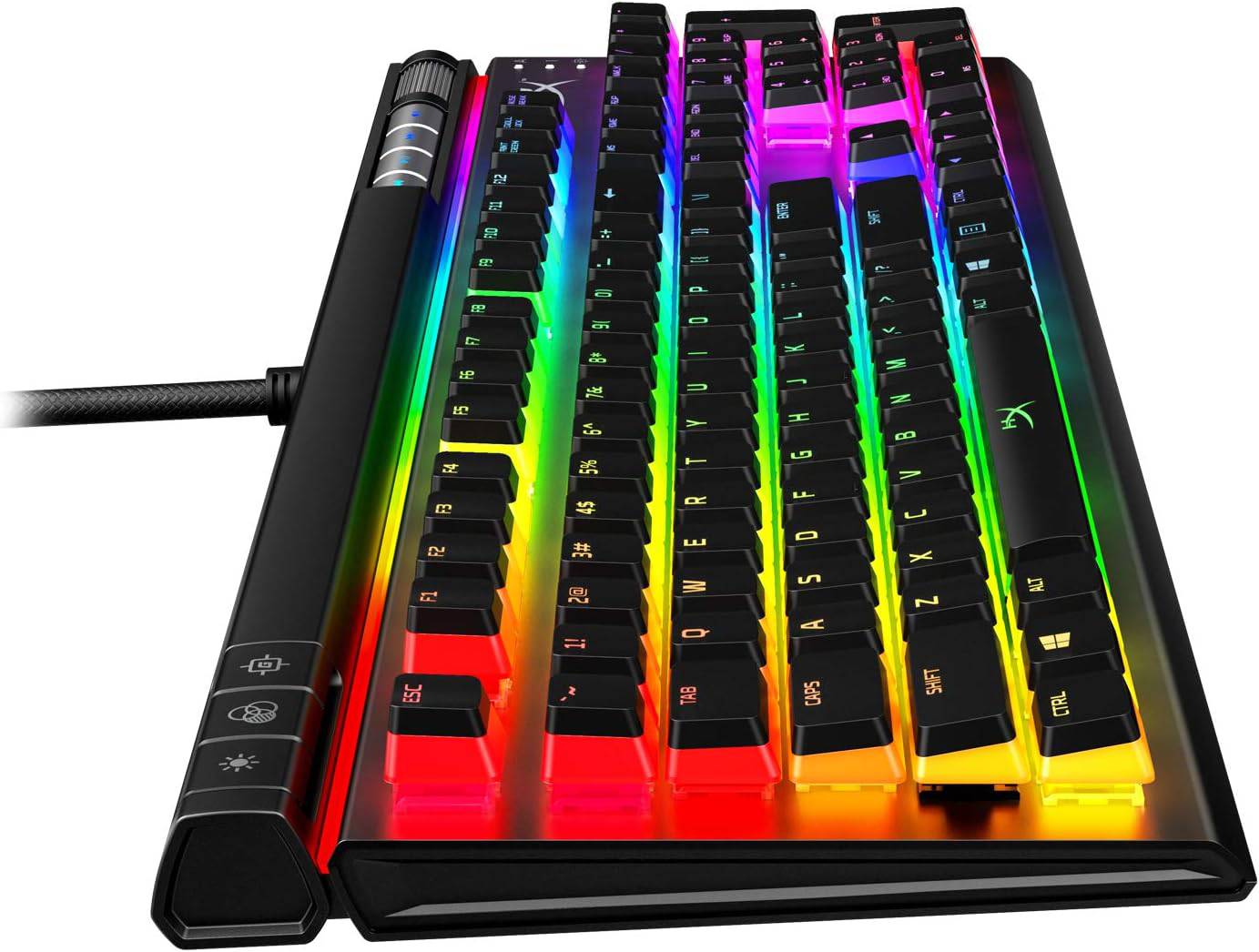 Teclado en español Hyperx Elite 2 retroiluminación LED RGB, interruptor lineal rojo - Achorao