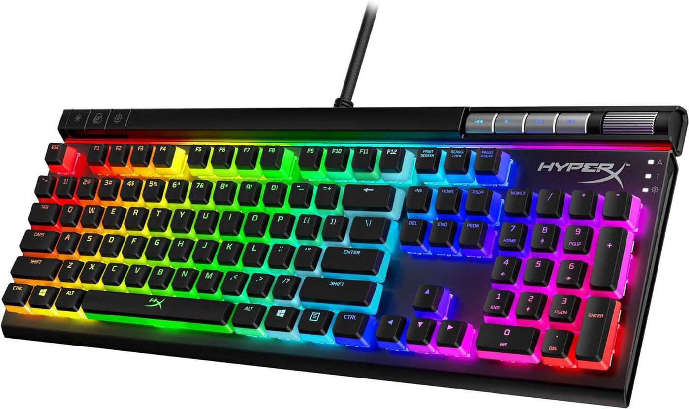 Teclado en español Hyperx Elite 2 retroiluminación LED RGB, interruptor lineal rojo - Achorao