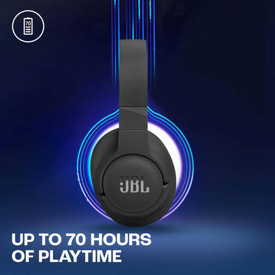 JBL Auriculares Tune 770NC, Auriculares Circumaurales Inalámbricos con Cancelación de Ruido Adaptativa, Bluetooth y 70 horas de batería