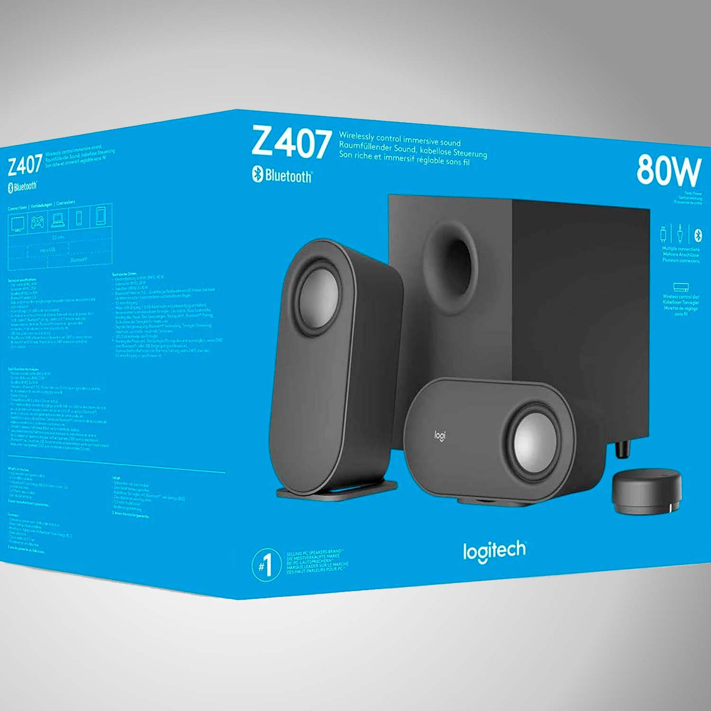 Parlantes Logitech Z407 USB Bluetooth c/ Sub Woofer