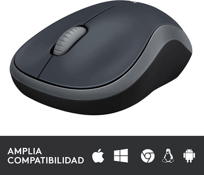 Mouse Logitech M185 Inalámbrico Portátil Plug and Play(P163B)