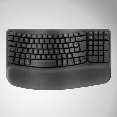 Teclado Sp Logitech Wave Keys wireless con reposamanos acolchado