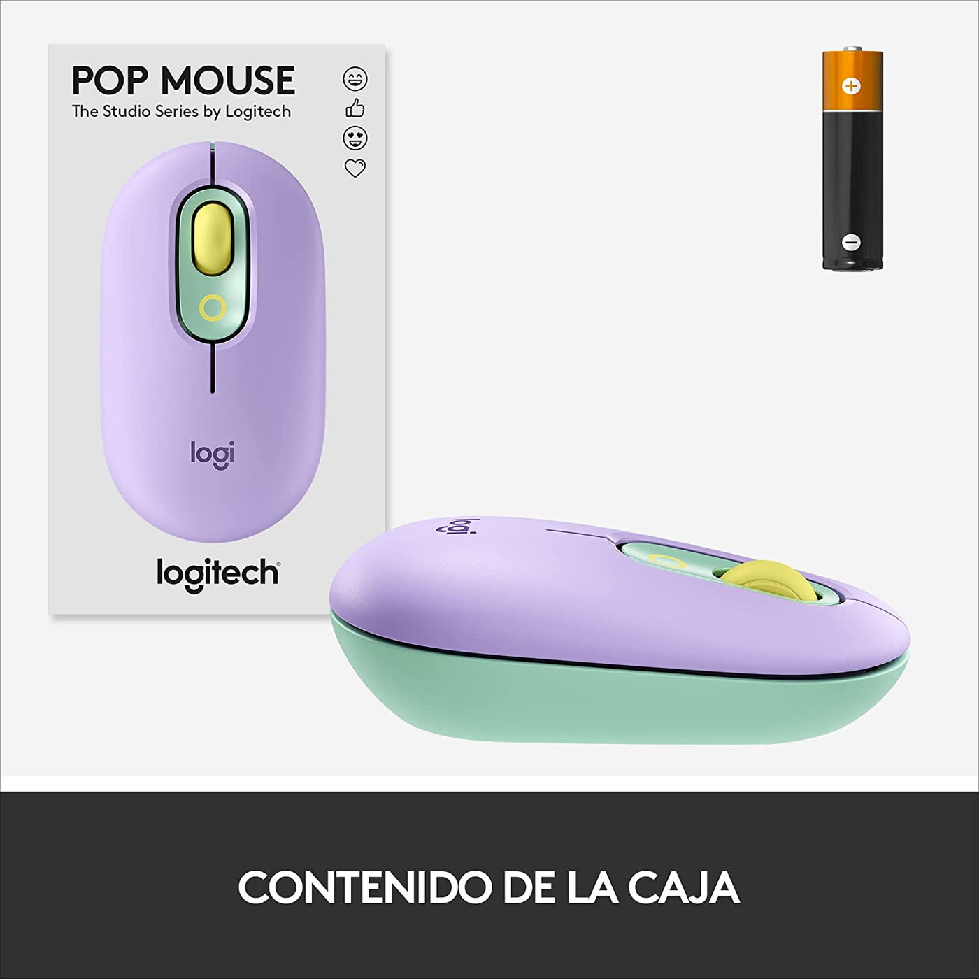 Mouse Logitech Pop Inalámbrico Bluetooth - Mac / Win