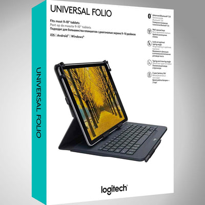 DEMO Logitech Universal Folio - Funda con Teclado Inalámbrico