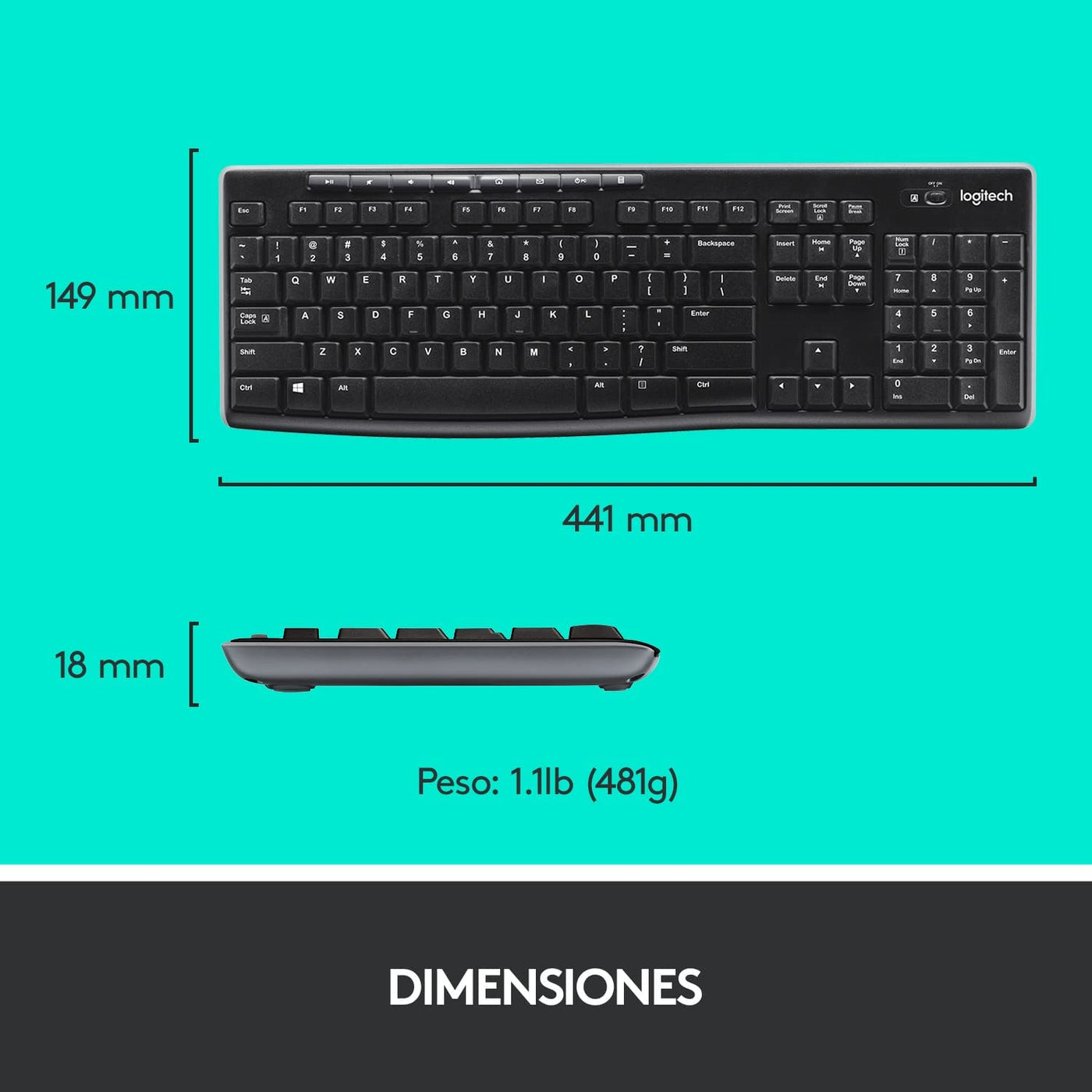 DEMO Teclado & Mouse MK270 Inalámbricos Confort