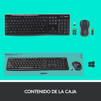 DEMO Teclado & Mouse MK270 Inalámbricos Confort