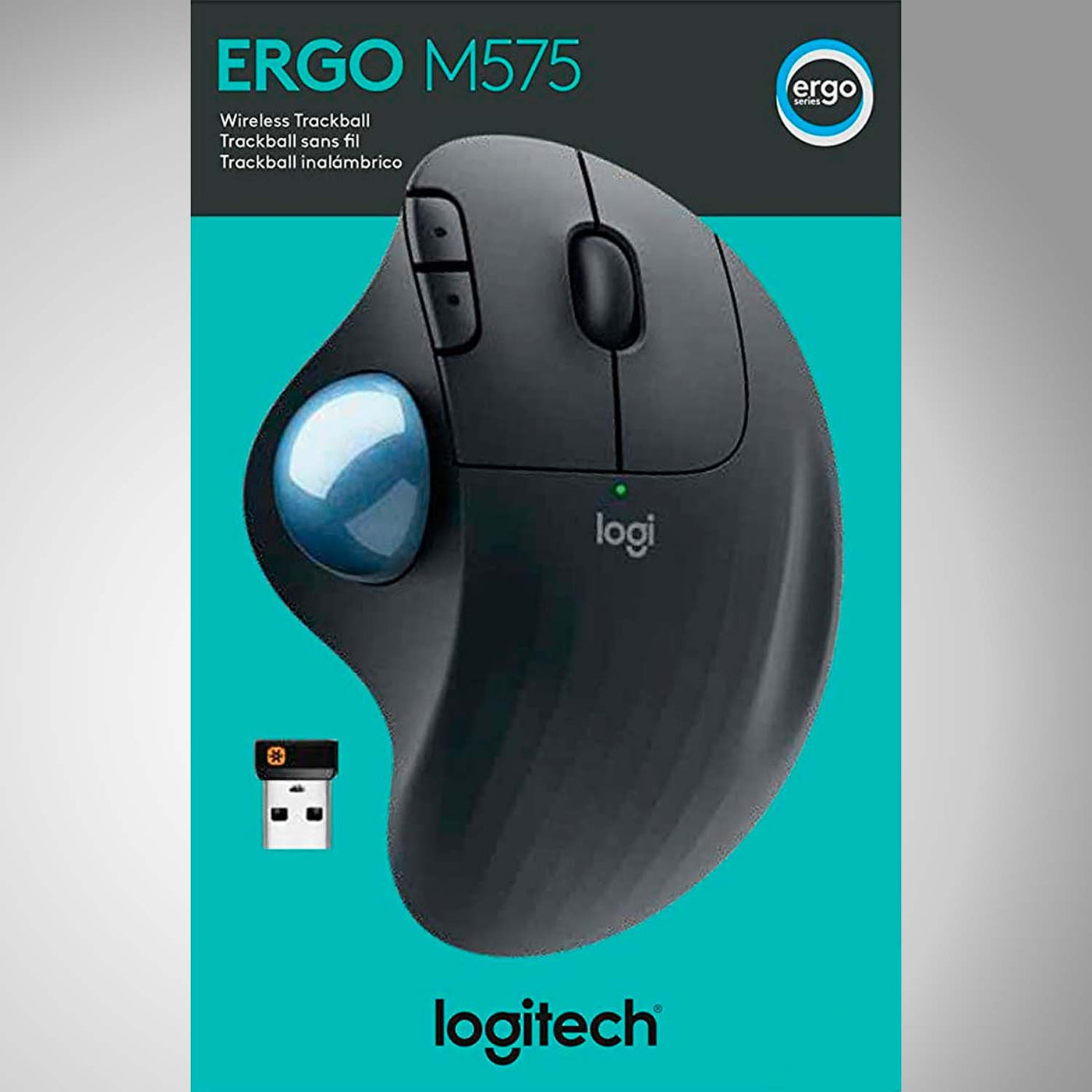 Mouse Logitech Ergo M575 TrackBall Inalámbrico Bluetooth(P163B)