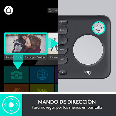 Teclado Logitech K600 Smart TV Inalámbrico USB Multimedia Touchpad