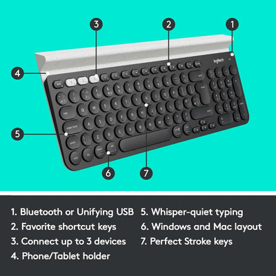 Teclado Logitech K780 Inalámbrico Multidispositivo Bluetooth