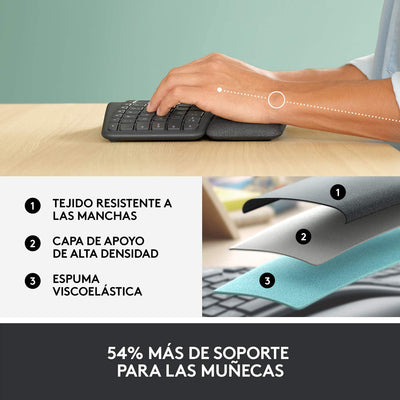 Teclado Logitech K860 ERGO Inalámbrico Ergonómico Bluetooth