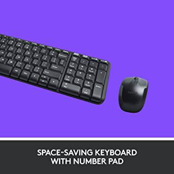 DEMO Teclado & Mouse MK220 Wireless Compacto