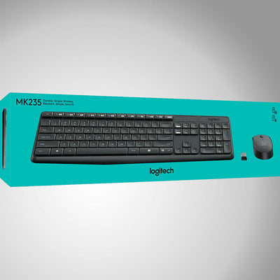 Teclado & Mouse MK235 Inalámbricos Antisalpicaduras