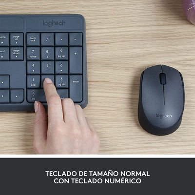 Teclado & Mouse MK235 Inalámbricos Antisalpicaduras