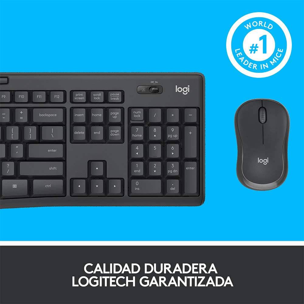 Teclado & Mouse MK295 Inalámbricos Silencioso