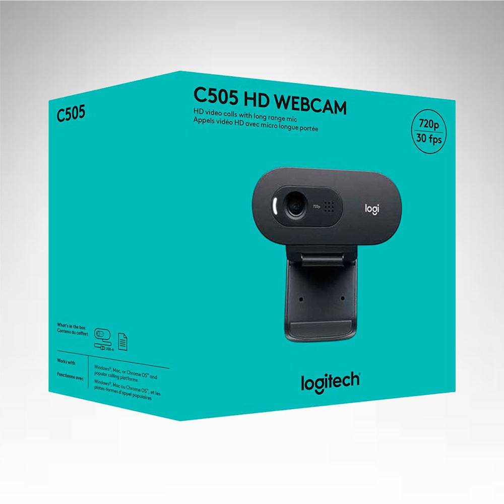 Webcam Logitech C505 con 720p y Micrófono de Largo Alcance