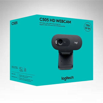 Webcam Logitech C505 con 720p y Micrófono de Largo Alcance