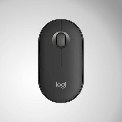 Pebble Mouse 2 M350S Bluetooth wireless ligero, personalizable, clics discretos, Easy-Switch, Windows, macOS, iPadOS, Android, ChromeOS