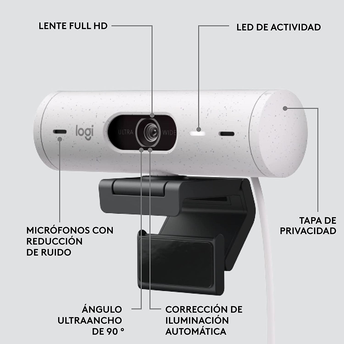 Webcam Logitech Brio 500 Full Hd 1080p