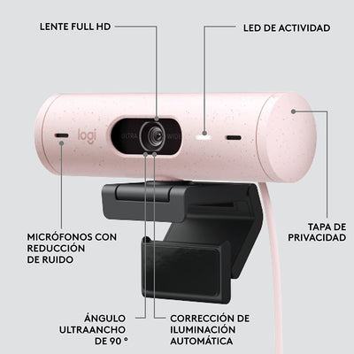 Webcam Logitech Brio 500 Full Hd 1080p