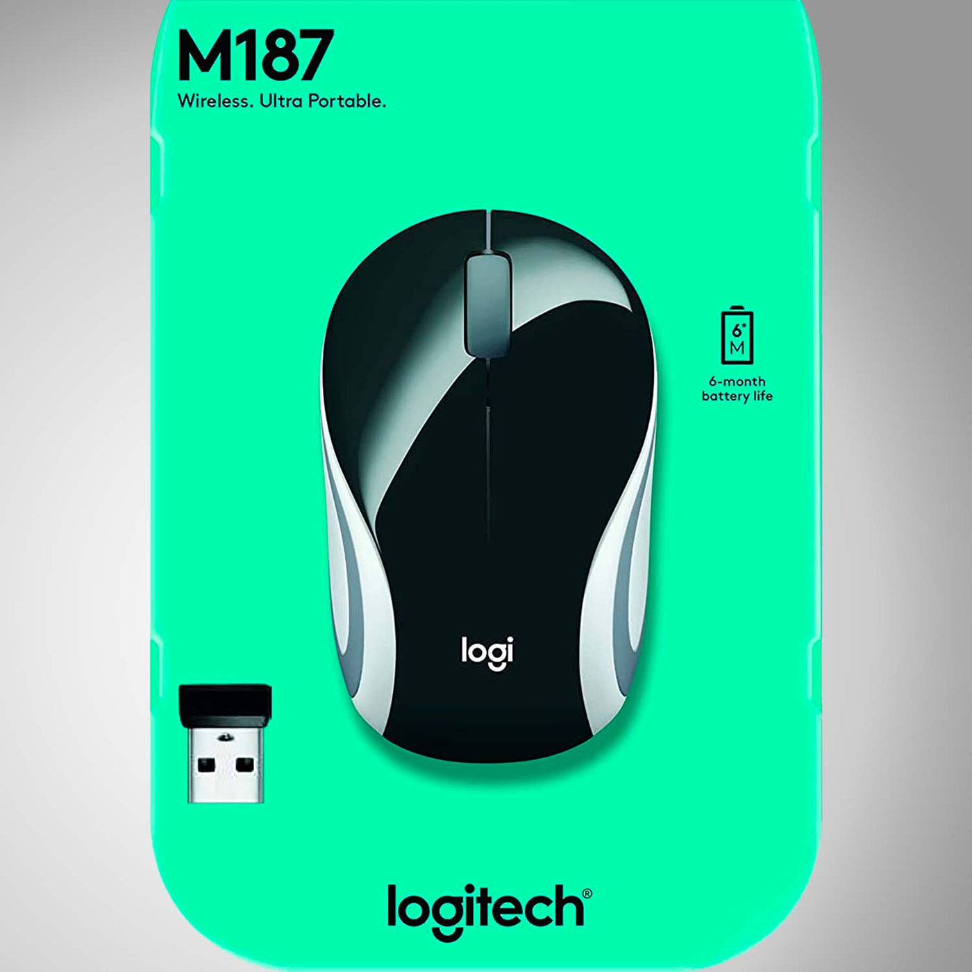 Mouse Logitech M187 Inalámbrico Ultra portátil Plug and Play(P163B)