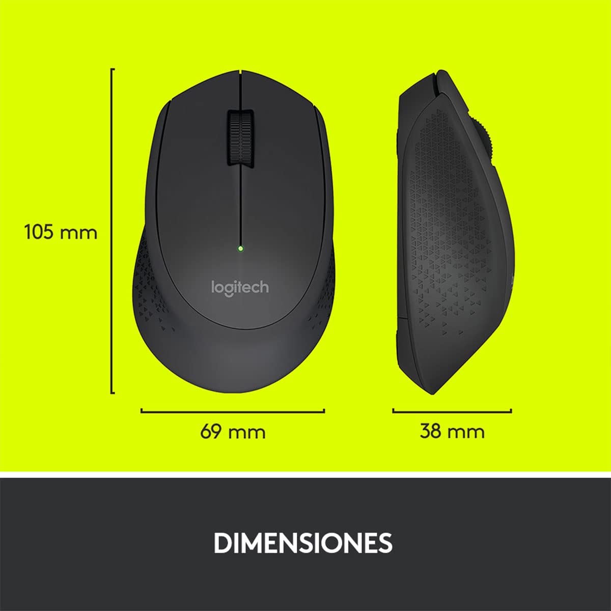 Mouse Logitech M280 Wireless Inalámbrico Ergonómico USB(P163B)