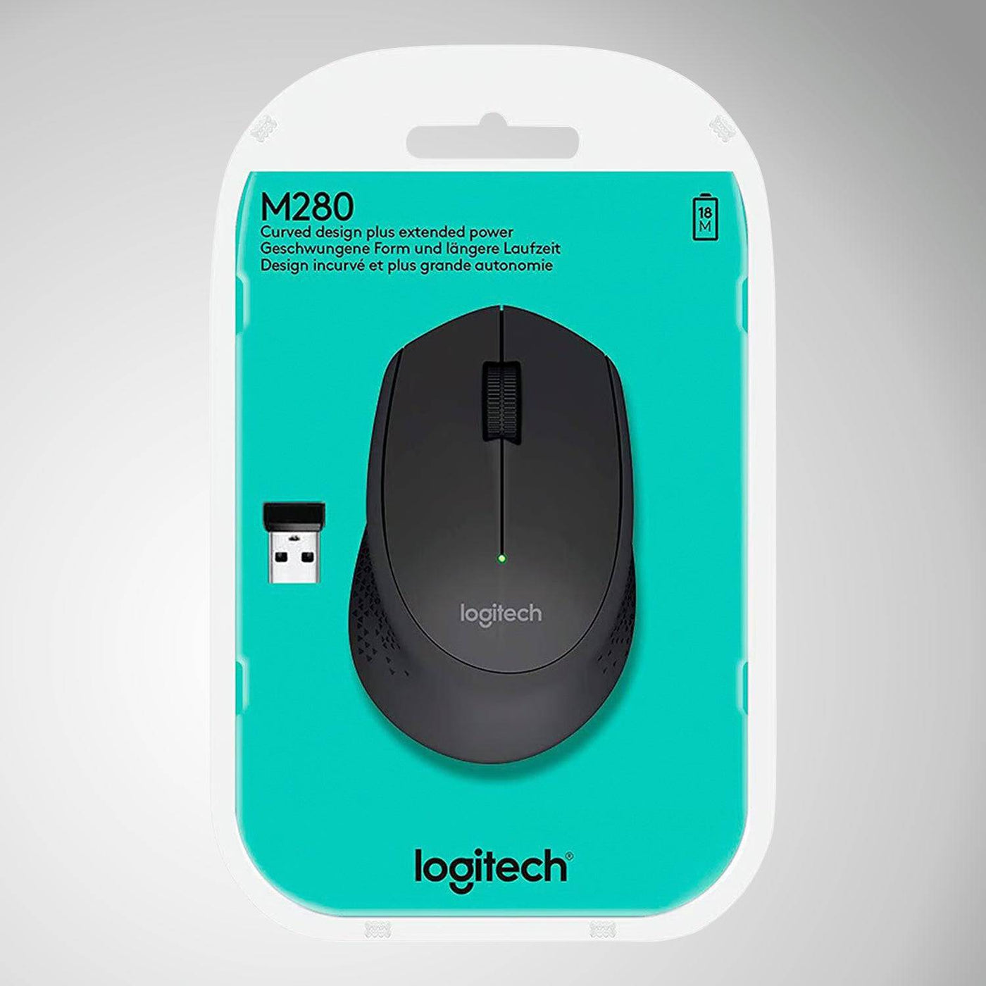 Mouse Logitech M280 Wireless Inalámbrico Ergonómico USB(P163B)