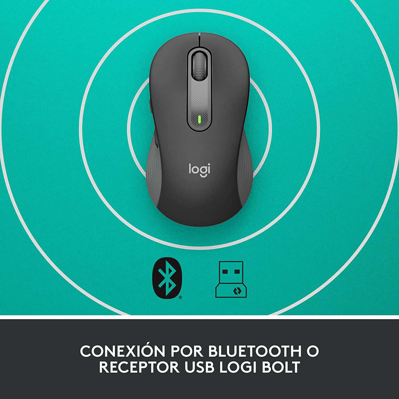 Mouse Logitech M650 Inalámbrico Ambidiestro Bolt Signature(P163B)