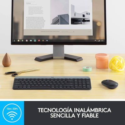 Teclado & Mouse MK470  Inalámbrico Slim 36 Meses de Batería