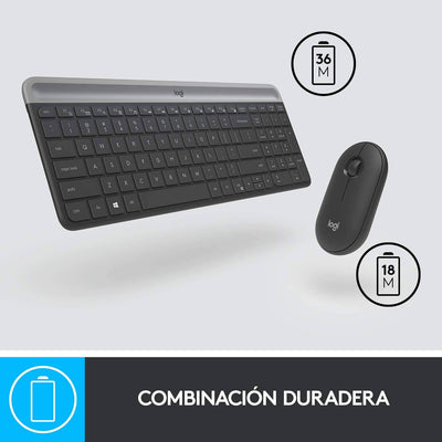 Teclado & Mouse MK470  Inalámbrico Slim 36 Meses de Batería