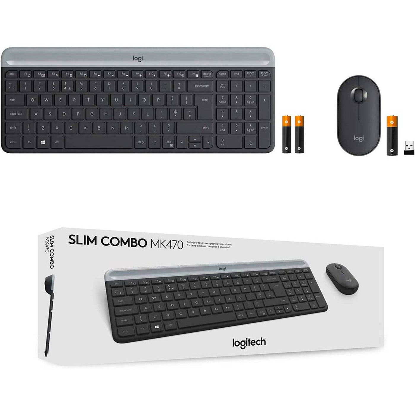 Teclado & Mouse MK470  Inalámbrico Slim 36 Meses de Batería