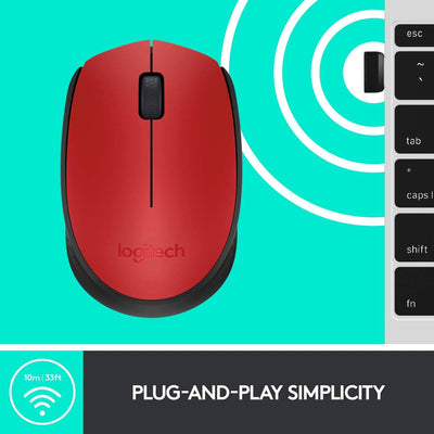 Mouse Logitech M170 Confort Inalámbrico Plug and Play(P163B)