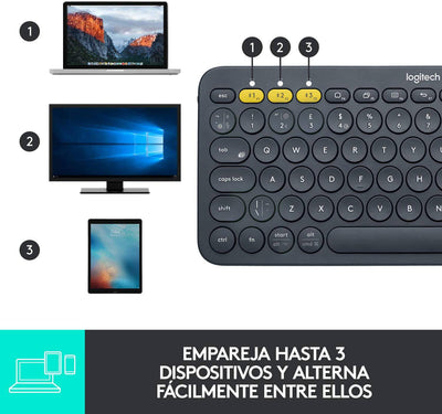 Teclado Logitech K380 Inalámbrico Multidispositivo Bluetooth