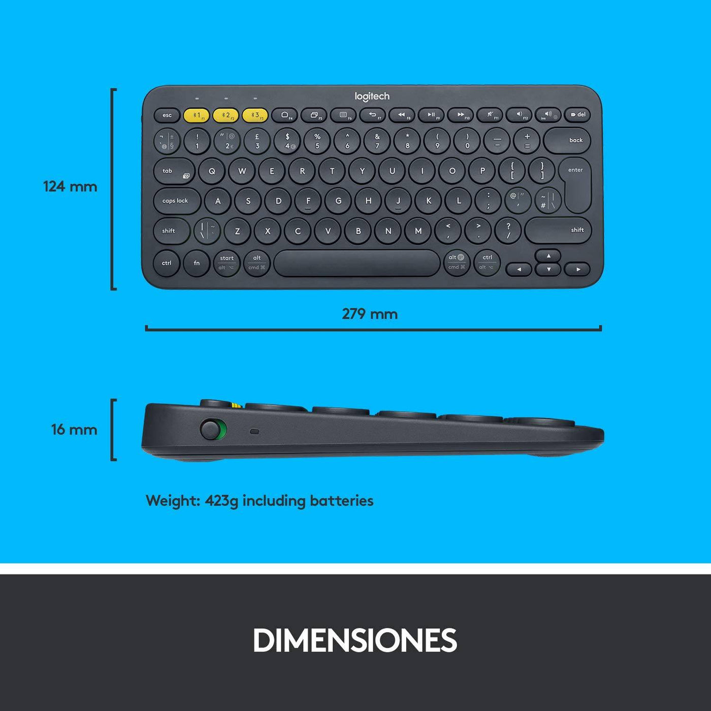 Teclado Logitech K380 Inalámbrico Multidispositivo Bluetooth