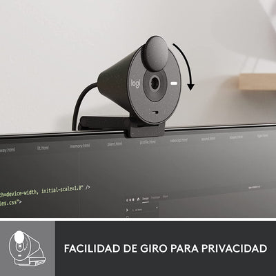 Camara Logitech Brio 300 Fhd 1080p con Modo Privacidad