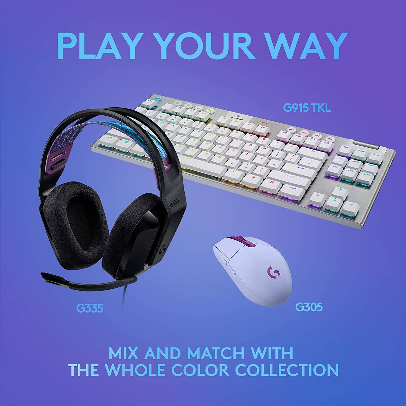 Audífonos Gamer Logitech G335 Ligero Colour Multidispositivo