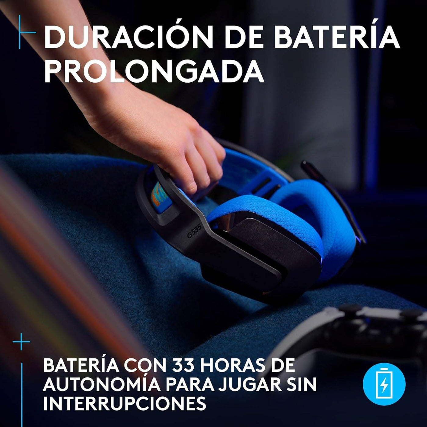 Audífonos Gamer Logitech G G535 Inalámbrico Lightspeed PS5/PS4/PC