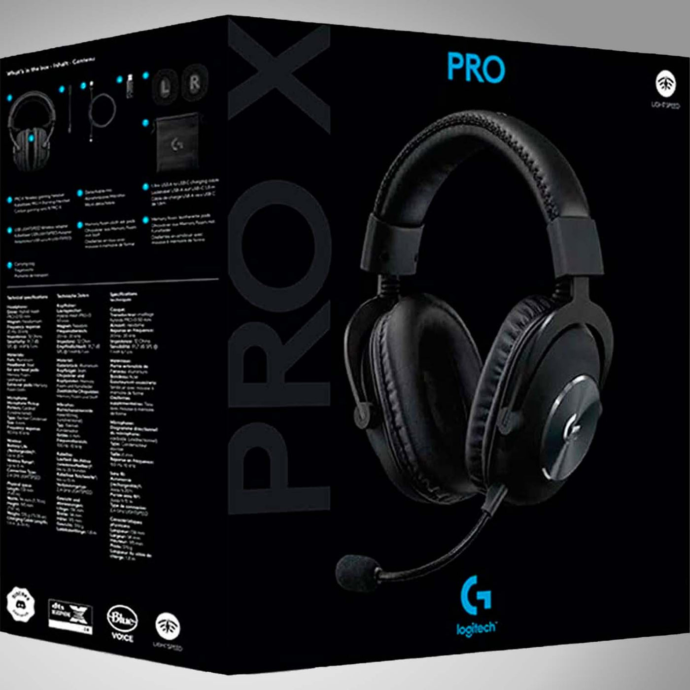 Audífonos Gamer Logitech Pro X - 7.1 Blue Voice Material Premium