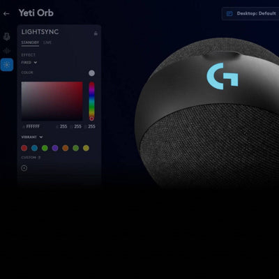 Micrófono condensador Logitech G Yeti Orb RGB con LIGHTSYNC para juegos