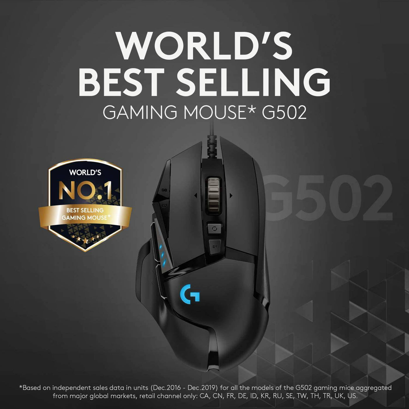 Mouse Gamer Logitech G502 Hero RGB 11 Botones 25K DPI