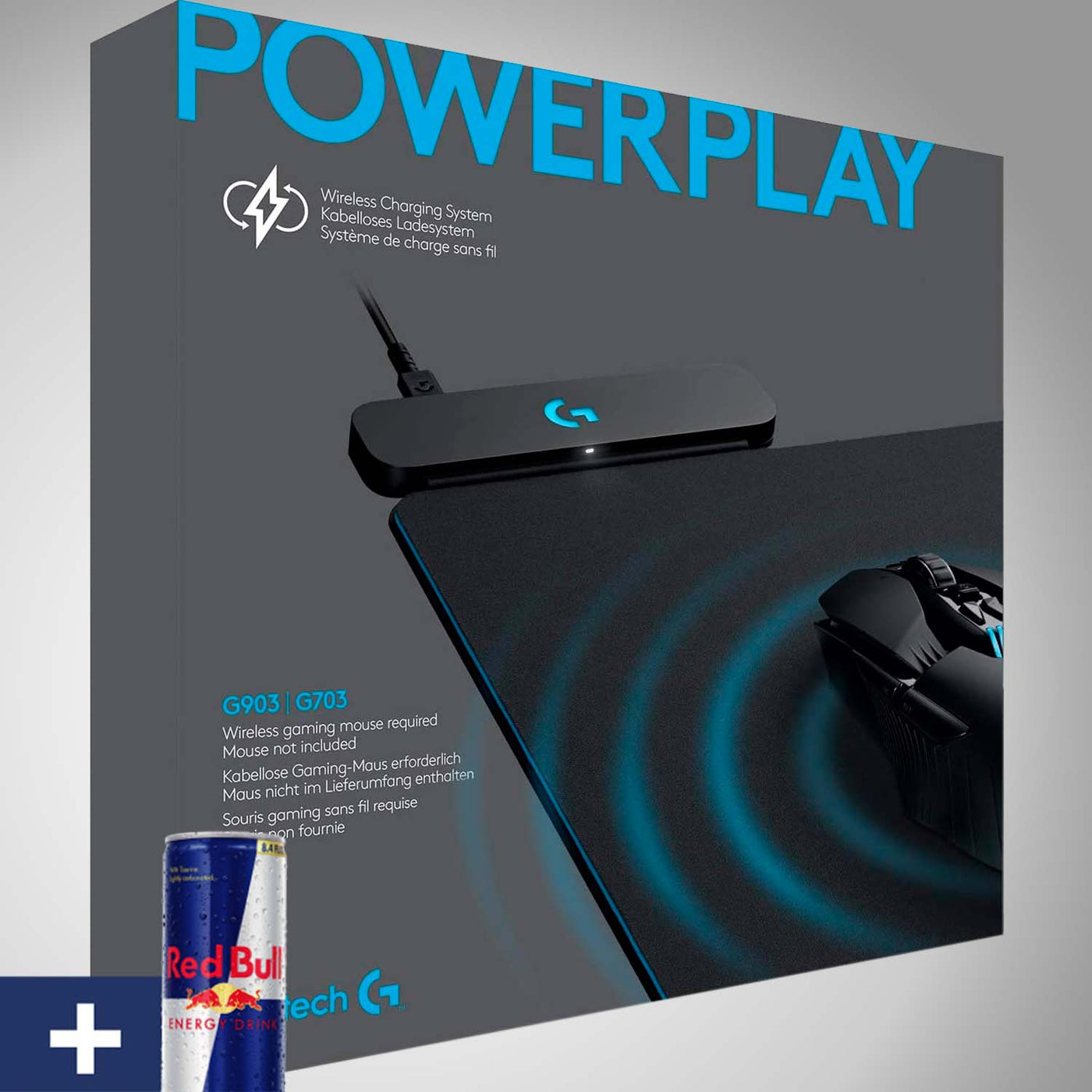 Mousepad cargador Powerplay Lightspeed RGB