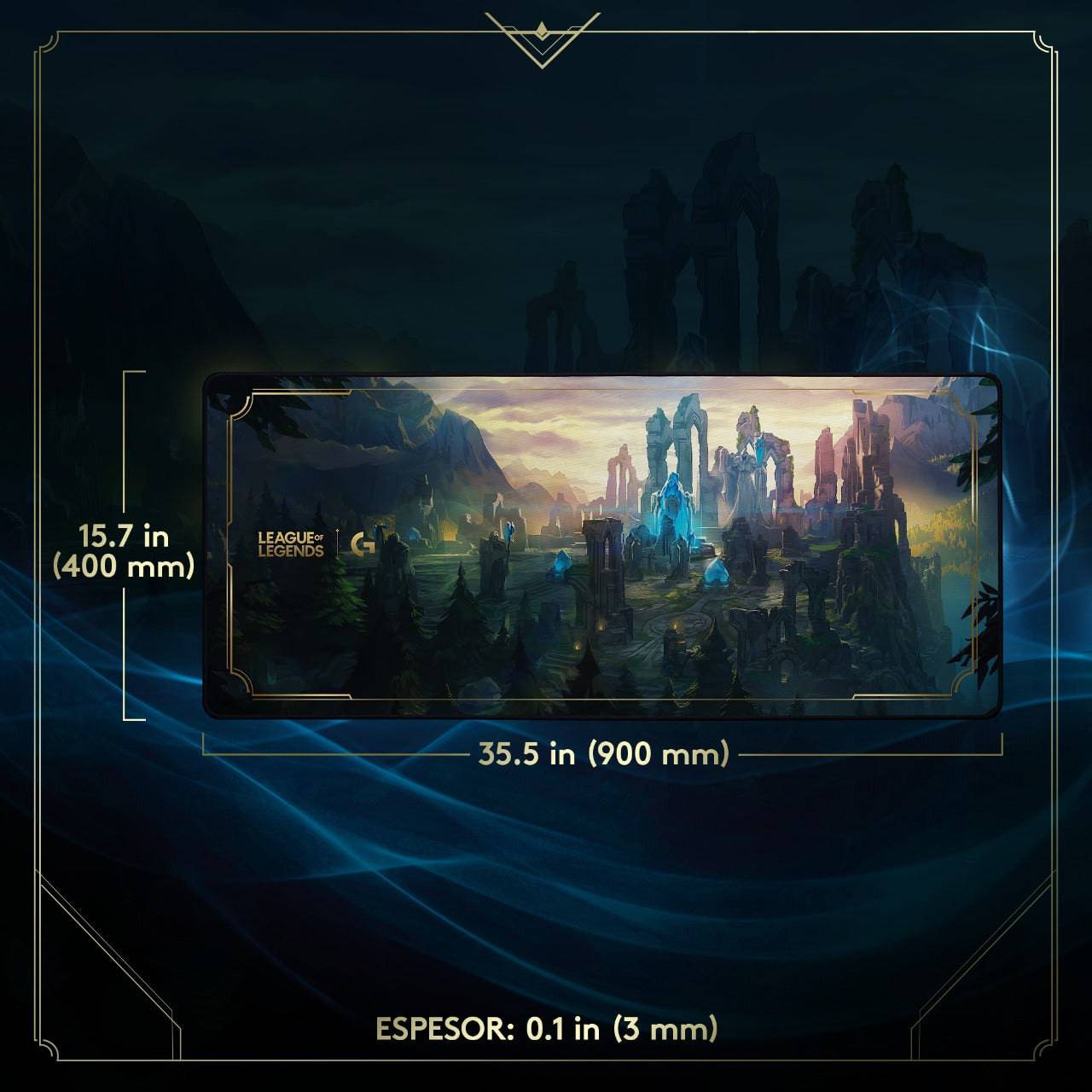 Mousepad G840 Talla XL - League of Legends Tela Fino 3mm