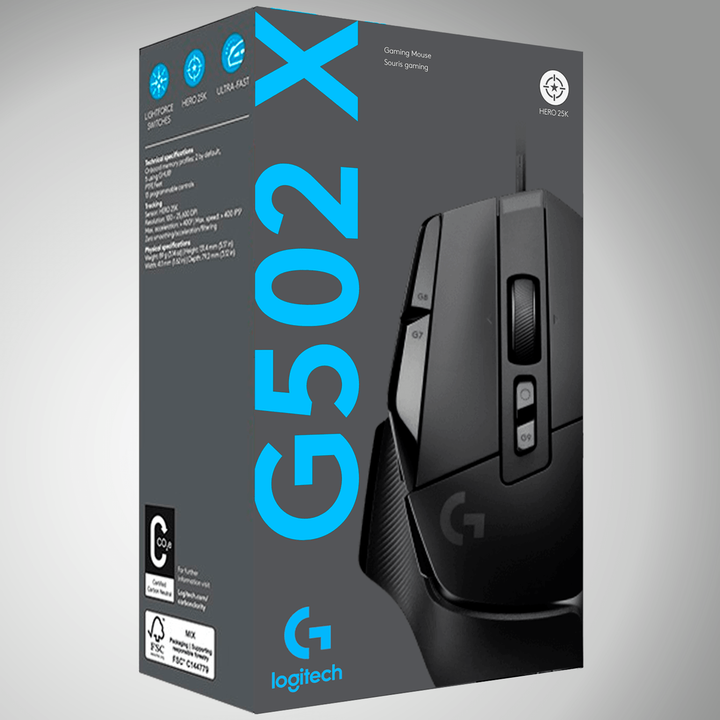 Mouse Gamer Logitech G502 X 2022 25K DPI Hybrid Switches - Achorao