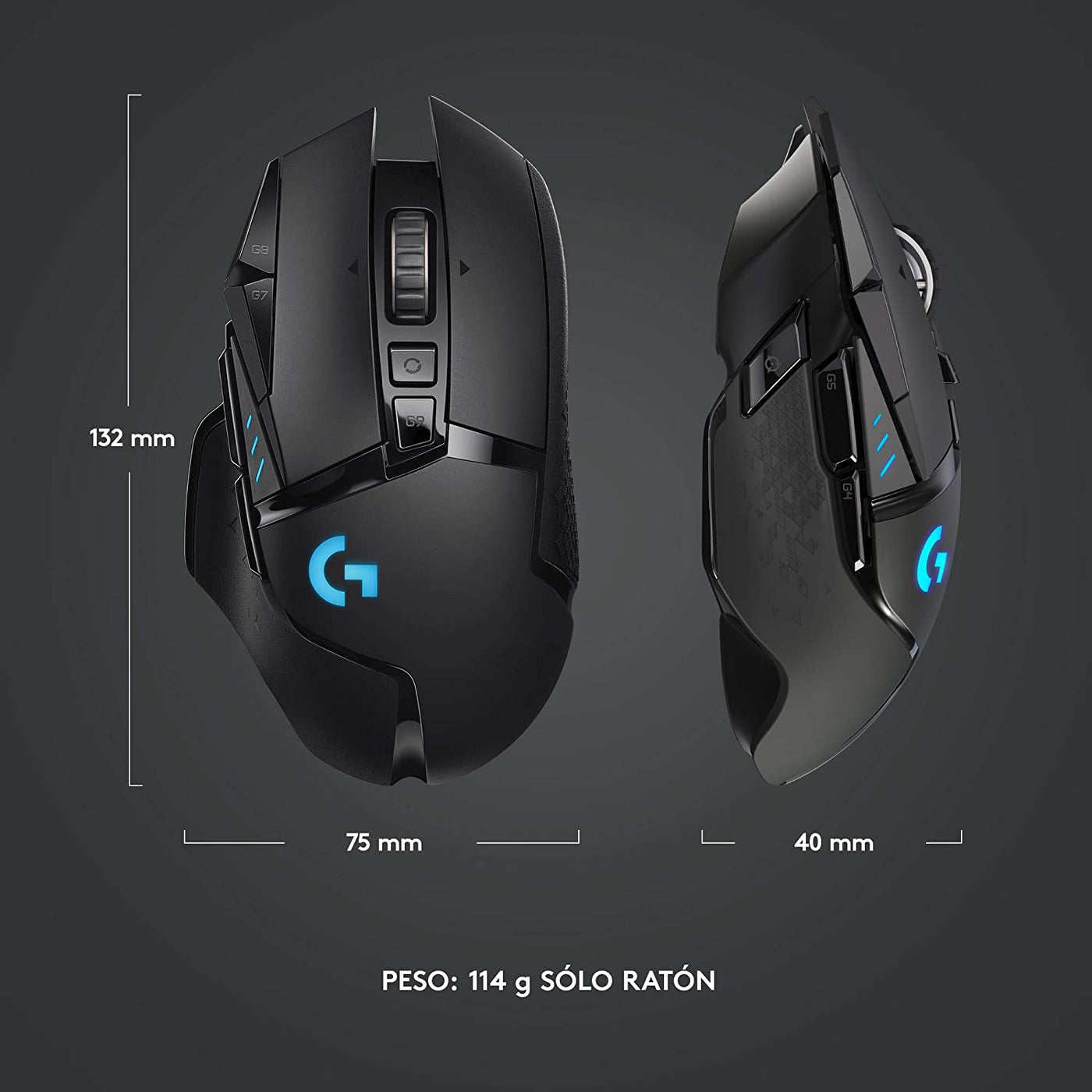 Mouse Gamer Logitech G502 Lightspeed Wireless RGB 25K DPI - Achorao