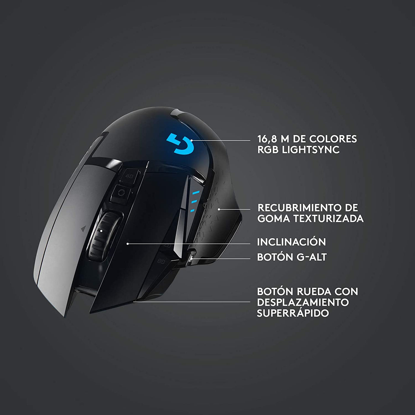 Mouse Gamer Logitech G502 Lightspeed Wireless RGB 25K DPI - Achorao