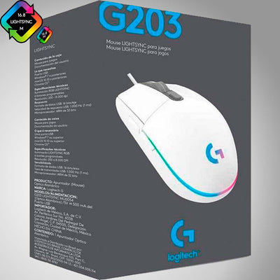 Mouse Gamer Logitech G203 RGB Lightsync 6 botones - Achorao