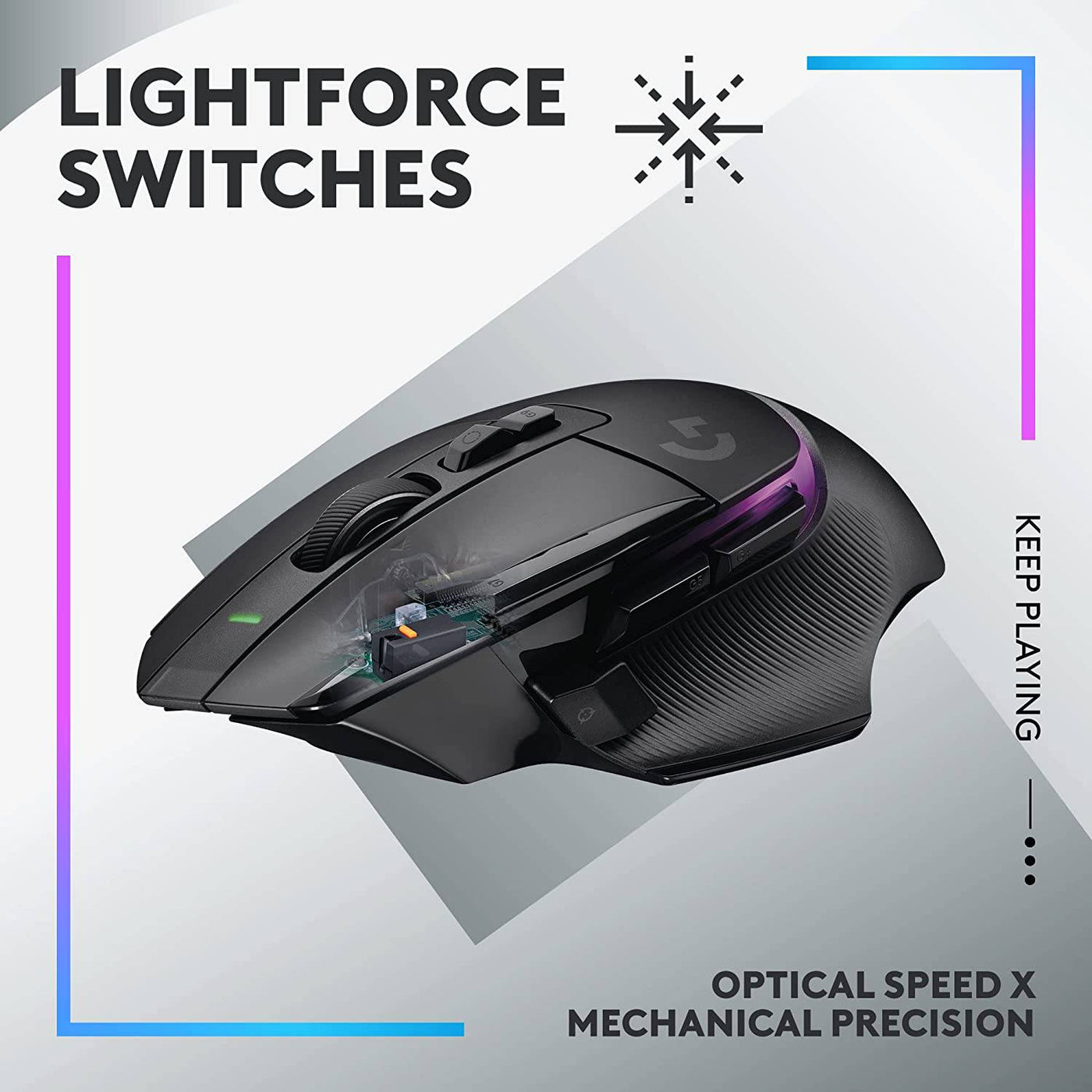 Mouse Inalámbrico  Gamer G502 X PLUS 25K DPI Lightforce RGB