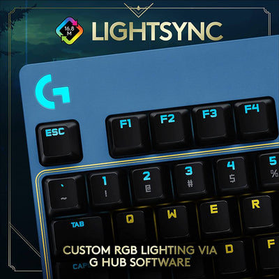 Teclado Gamer Logitech Pro Edición League of Legends RGB Mecánico