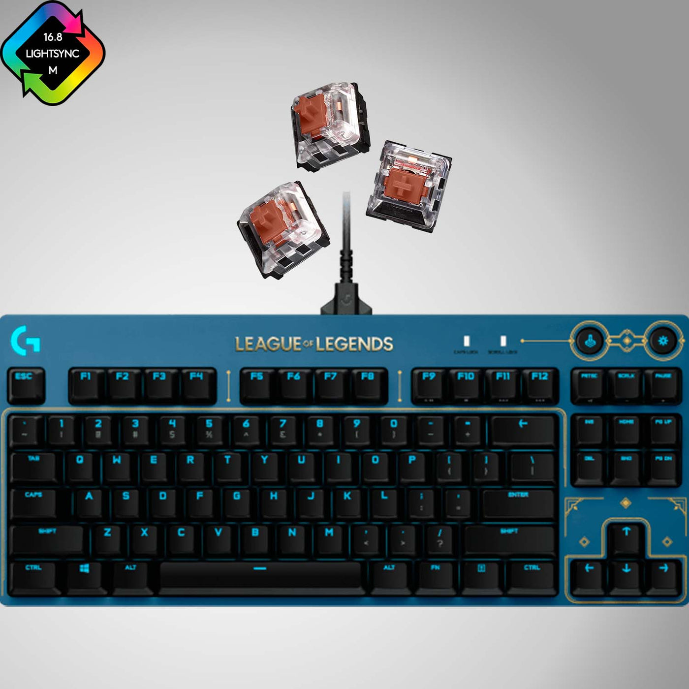 Teclado Gamer Logitech Pro Edición League of Legends RGB Mecánico